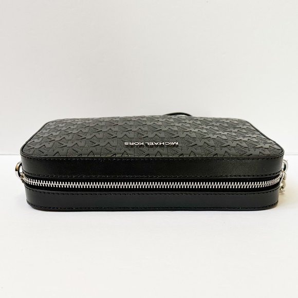 Michael Kors Jet Set Item East West Shoulder Crossbody Bag MK Signature Black - Picture 5 of 10